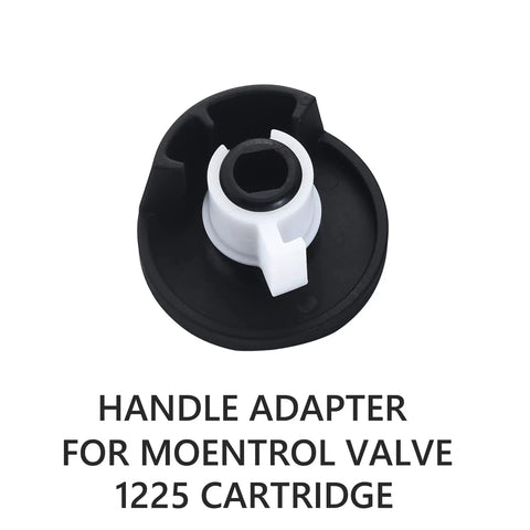 Handle adapter for Moentrol valve, shown in black and white, part of Replacement Lever Shower Handle For PosiTemp And Moentrol Valve Systems