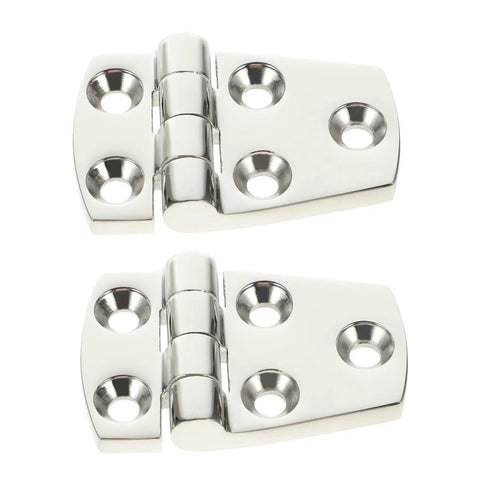 Heavy Duty 316 Stainless Steel Mirror Polished Yacht RV Door Hinges Two Pack Thickened Butt Cabinet Hinges For Marine Deck
