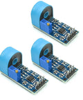 Three ZMCT103C 5A AC Current Sensor And Transformer Module Featuring Integrated Op Amp for precise single phase readings.