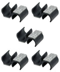 10 Pack Multipurpose Felt Chair Glides for Cantilever Chairs Floor Protectors on white background