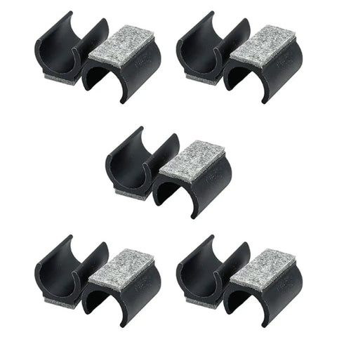 10 Pack Multipurpose Felt Chair Glides for Cantilever Chairs Floor Protectors on white background