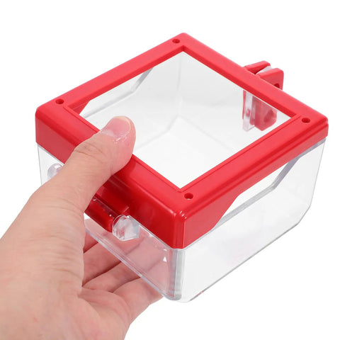 Hand holding Emergency Stop Switch Cover Transparent Push Button Protector for Quick Power Cutoff and Electrical Safety Guard