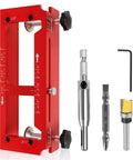Door Hinge Jig Pro Grade Aluminum Alloy Mortiser Kit, Adjustable Router Template For Door Hinges From 2.5 To 5 Inches In Length And Thickness