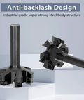 Beefy Slab Flattening Router Bit For CNC Surfacing Half Inch Shank Two Inch Cutting Diameter Six Wing Planing Bit With Carbide Inserts High RPM Up To Twenty Thousand Includes Six Screws Upgrade showing industrial steel body design