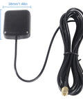 Active GPS Antenna With SMA Male Connector For Car Stereo And Navigation Systems, Waterproof Magnetic Mount, 3 Meter Cable