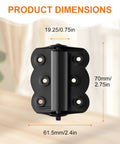 8 Pack Stainless Steel Spring Self Closing Door Hinges with dimensions for automatic door return, durable hardware