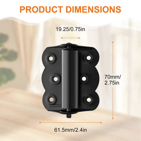 8 Pack Stainless Steel Spring Self Closing Door Hinges with dimensions for automatic door return, durable hardware