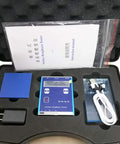 Digital Surface Roughness Tester With Ra Rz Rq Rt in packaging, includes cables and instruction manual in a protective case