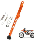 Rugged Side Stand With Springs For Dirt Bikes 2024 Style Orange Aluminum CNC Lightweight Rustproof Kickstand Fits XC EXC EXC F TE TX FE