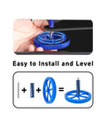 Assembly of the Tough Blue Aluminum Leveling Nuts Kit with spring and screw for Ender 3 Series and CR 10 3D Printers.