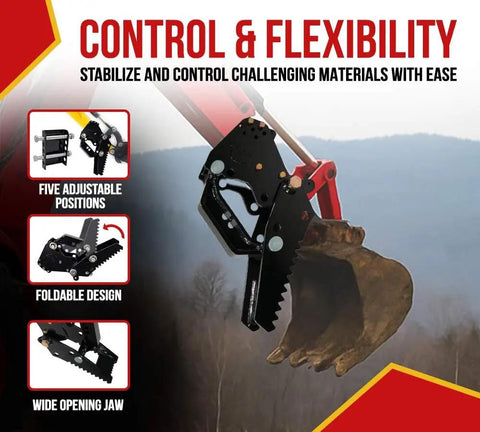 Backhoe Thumb Attachment For Mini Excavators And Universal Claw Tractors Bolt On Heavy Duty Structural Steel Build 5 Adjustable Jaw Angles
