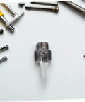 Veemoon 3 Piece Pvc Pipe Threader Set For Electric Drill, integrated internal external threading tool, silver feature.