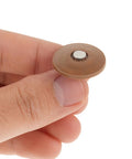 Top Tier Round Cap Roofing Nails With Insulation Washers Brown House Wrap Fasteners For Felt Foam Board And Weather Guard Sheathing 200 Piece Kit No Sweat Setup Grip Tight Fit, showing a brown plastic washer with metal center.