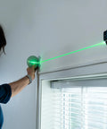 TargetMate Magnetic Washable Target Plate For M-Cube 02 Laser Measure, used on wall for laser alignment