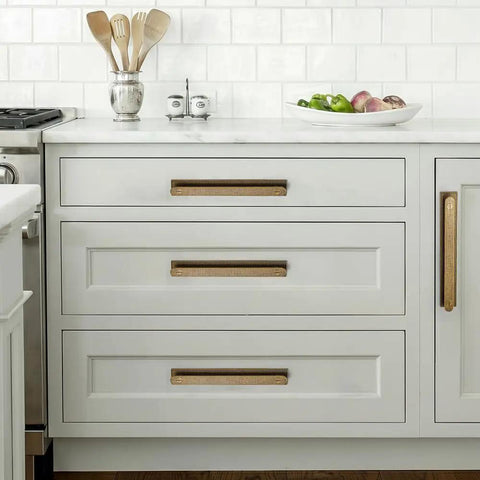 7.56 Inch Antique Brass Cabinet Pulls With Backplates 2 Pack Beefy Heavy Duty Solid Metal Hardware For Dresser And Cabinet Renovation Built To Last With Vintage Rustic Look And Timeless Quality on white kitchen cabinets