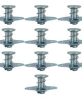 Kick Out Style Self Ejecting Quarter Turn Fasteners With Flush Mount Thumb Tabs For Race Cars And Trucks.700 Grip Length 5/16 Shank Zinc Steel Quick Release Panel Clips For Body Shops And Custom Builds 10 Pack.