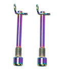 Gold Alloy Hydraulic Disc Brake Caliper Pin And Latch Screw Kit For Mountain Road Bikes Dazzle Finish Lightweight Hardware Set With Circlip 2 Pieces, pair
