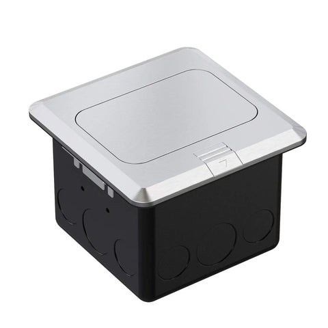Go To Pop Up Floor Outlet Box With 20 Amp Stainless Steel GFCI Receptacle Weather Resistant Tamper Resistant Outlet Kit 2 Pack