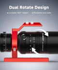 Side view of 54mm Petzval APO Refractor Telescope For Astrophotography, Full Frame Compatible, showing dual rotate design