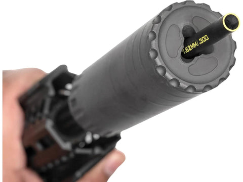 Close-up of Must-Have Carbon Fiber Suppressor Alignment Rods For Multi Caliber Guns, Lightweight Black Set With SI-SEND-IT-STICKS