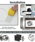 Door Reinforcement Plates White Back Plates For Knob Lever And Deadbolt Plus Pocket Door Locks Repair installation examples