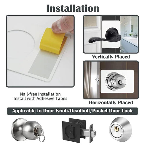 Door Reinforcement Plates White Back Plates For Knob Lever And Deadbolt Plus Pocket Door Locks Repair installation examples