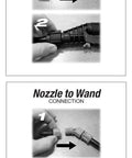21 Inch Wand With Lockable Brass Shutoff And Inline Filter Replacement Kit connection diagram for shut-off and nozzle setup