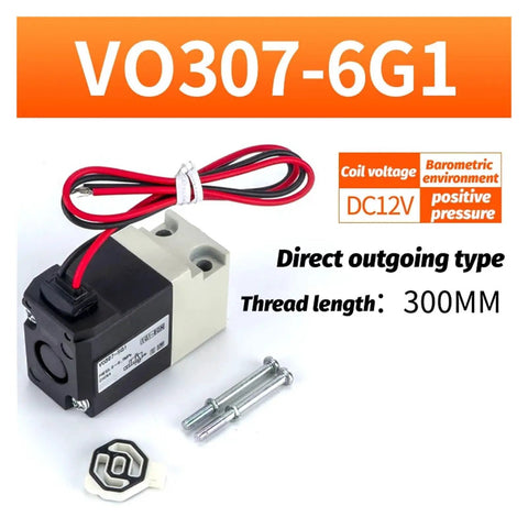 Top Notch WRBSUJTMM VO307 Series Solenoid Valve Pneumatic Component For 24v Dc Electric Actuators With Fast Response and a 300MM thread length.