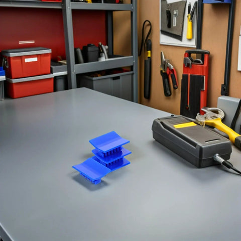 4 Piece Auto Dent Repair Kit With Plastic And Metal Puller Tabs For Damage Free Paint Safe Body Repair on workbench