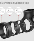 Quarter Turn Seat Post Mount For Wahoo TRACKR Radar Fits 27.2mm 30.9mm 31.6mm Bars with three rubber rings shown