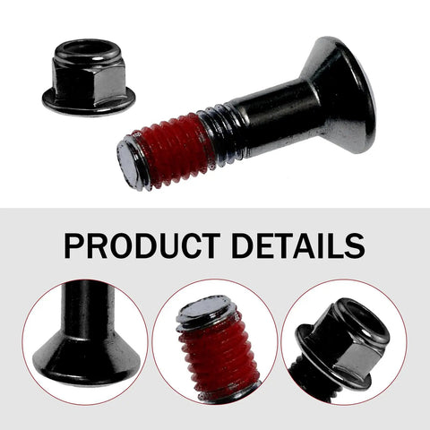 Close-up of Six Piece Sprocket Bolt And Nut Kit For Motorcycle Chain Drive Stainless Steel Heavy Duty Hardware Set