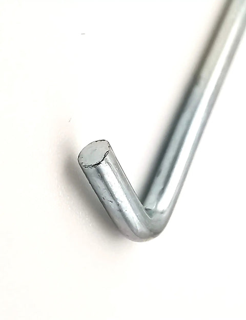 Close-up of a metal rod from GX160 GX200 Governor Spring Throttle Return Linkage Kit For Honda And Clone Engines.