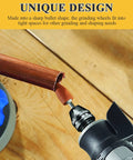 Dremel rotary tool sanding bits set, 42 pcs, 1/8 in shank, aluminium oxide grinding bits for metal rust removal and smoothing