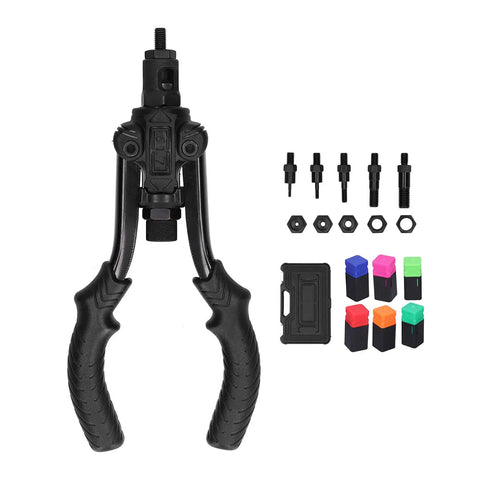 Get The Ultimate Hand Rivet Nut Tool For Serious Metal Repair And Auto Jobs! This Alloy Steel Manual Riveting Gun Comes Loaded With Five M10 Mandrels And Nuts To Secure Your Fasteners Like A Pro Without Breaking The Bank Or Your Fingers.. hand rivet nut tool with M10 mandrels, alloy steel, for auto panel repair