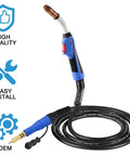 Top Notch Zinger MIG Welding Gun Torch Stinger Direct Swap For Miller M25 Millermatic 200 with 15FT cable and ergonomic handle.