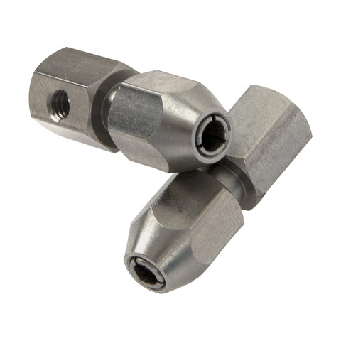 2Pack CNC Stainless Steel RC Flex Collet Coupler Flexible Coupling For DIY RC Boat Submarine, Connects Motor Shaft To Drive Shaft