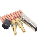 Pro Grade MIG Welding Accessory Kit 14 Piece Red Copper Torch Tips, Gas Nozzles, and Connecting Rod Covers for 15AK MIG MAG Torches