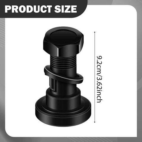 Close-up of bolt from 2 Pieces Rotary Cutter Bolt Kit With Nuts And Lock Washers For Metal Construction Power Tools.