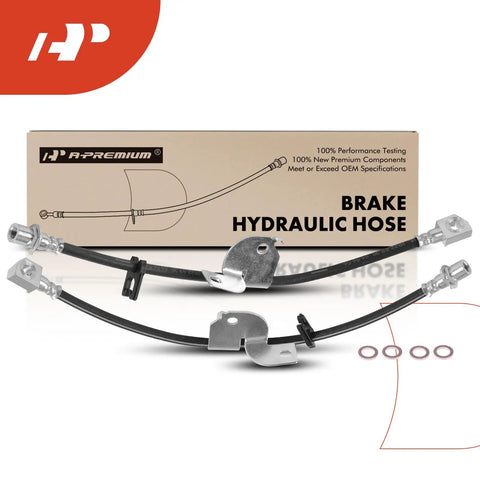 Front Brake Hydraulic Hose Kit For Ford F150 2009 And Ford Lobo 2009 Left And Right Driver And Passenger Sides Heavy Duty Beefed Up Replaces 9L3Z2078B Pack Of 2 EPDM Rubber With Zinc Plated Steel