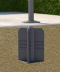 Ground Embedded Patio Umbrella Base For Cantilever Setups Space Saving Design That Frees Up Patio Space Rock Solid Stability