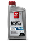 Synergy Gear Max 75W-90 GL-5 Limited Slip Gear Oil With Ultra Long Drain Up To 500k Miles bottle front view