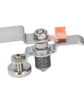 Heavy Duty Magnetic Ground Clamp For Welding With Run On Tab 200 Amp Capacity showing metal construction and copper tab for strong connection.