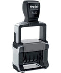 Heavy Duty Self Inking Date Stamp With Snap Cover Crisp Blue Ink Markings Valid Through 2033 For Daily Office Use close-up