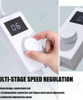 Top Tier Nail Dust Collector Machine With Integrated Lamp And Badass Suction Fan For Manicurists And Home Salon Crews, speed control knob.