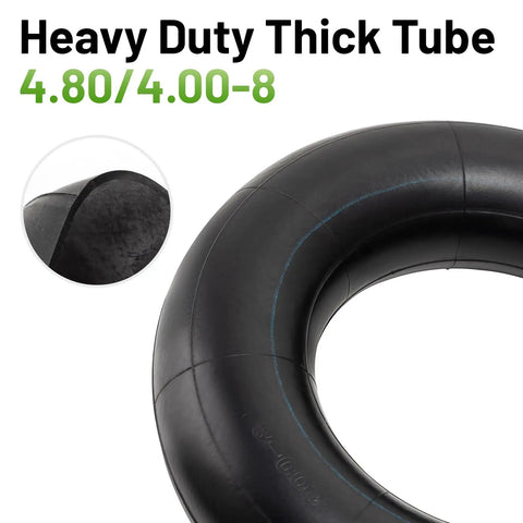 Heavy Duty Inner Tube For 4.80-8 And 4.00-8 Tires With Angled TR87 Valve Built Tough For Wheelbarrows Lawn Mowers Tractors Hand Carts