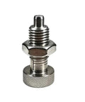 Heavy Duty Adjustable Positioning Plunger Pin Built Tough With Threaded Steel Shank And Easy Grip Knurled Cap for workshop setups.
