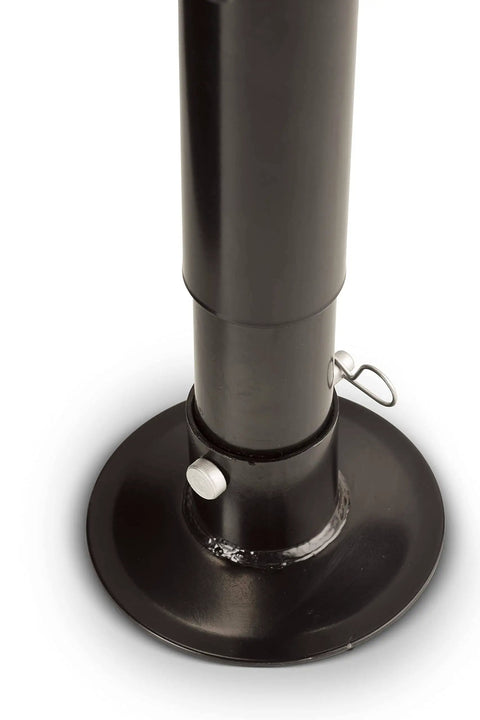 Quick Drop Tongue Jack For A-Frame Trailers, Cargo And Utility Trailers, And 5th Wheel RVs, Power Or Manual Operation, Drill Ready, No Fuss Easy Raise And Lower, Black close-up