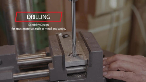 5/8 Inch High Speed Steel Spiral Flute Chucking Reamer With Straight Shank DWR Series Model DWRRSP5/8 in use on metal block