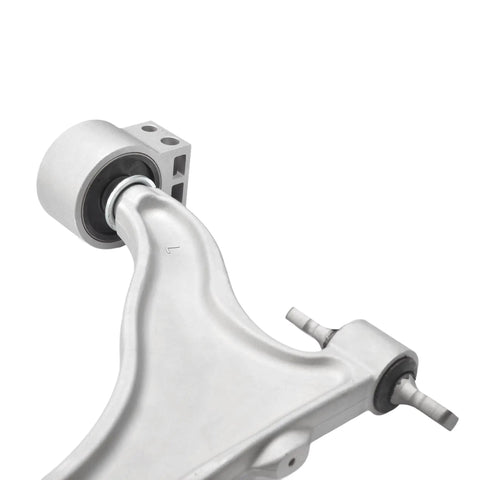Close-up of Two Front Lower Control Arms With Ball Joint And Bushing Assembly For Cadillac SRX 2010 2016 Direct Replacement Kit Plug And Play Ready To Install Includes K622088 K622087