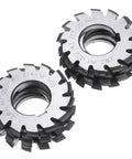 8 Pc Gear Cutter Set In High Speed Steel For Milling Machines, 20 Degree Pressure Angle, disk shaped with 18 teeth visible